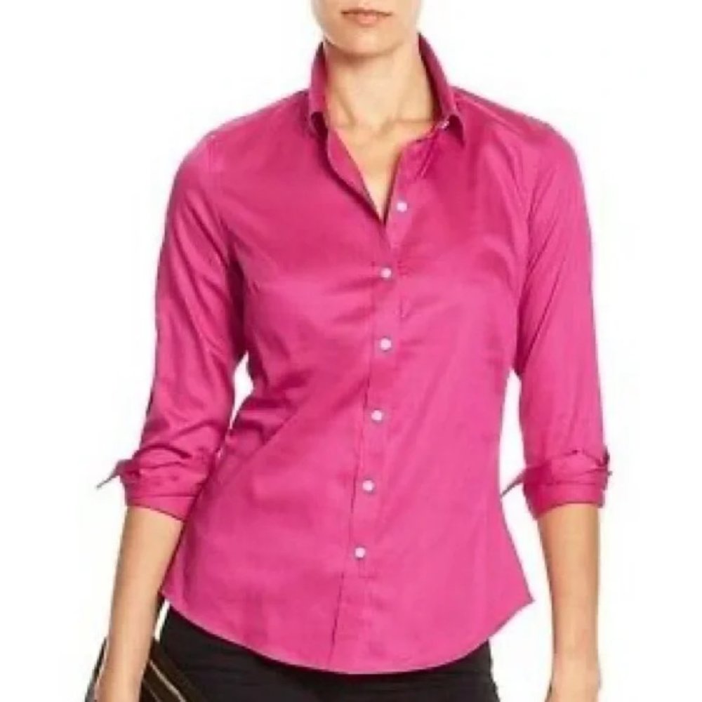 Banana Republic Pink Button Down Shirt - Size 0